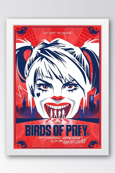 Saturn Pictură înrămată Harley Quinn - Pictură poster film Birds Of Prey