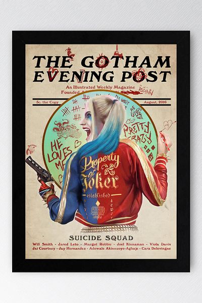 Saturn Pictură înrămată Harley Quinn - Pictură poster film Suicide Squad