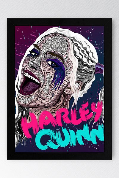 Saturn Pictură înrămate Harley Quinn - Pictură poster de film
