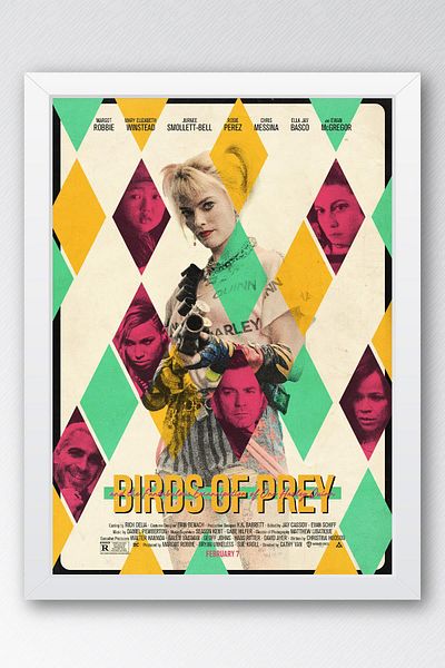 Saturn Pictură înrămată Harley Quinn - Pictură poster film Păsări de pradă