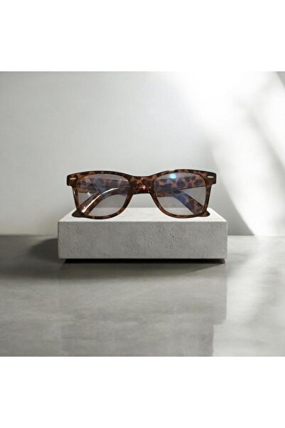 Butik نظارات حماية من الضوء الأزرق للجنسين بطبعة متقاطعة على شكل الفهد