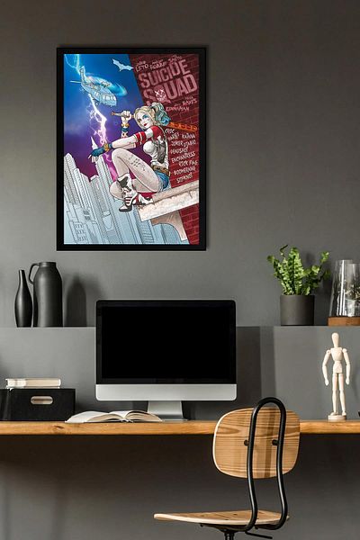 Saturn Pictură înrămată Harley Quinn - Pictură poster film Suicide Squad