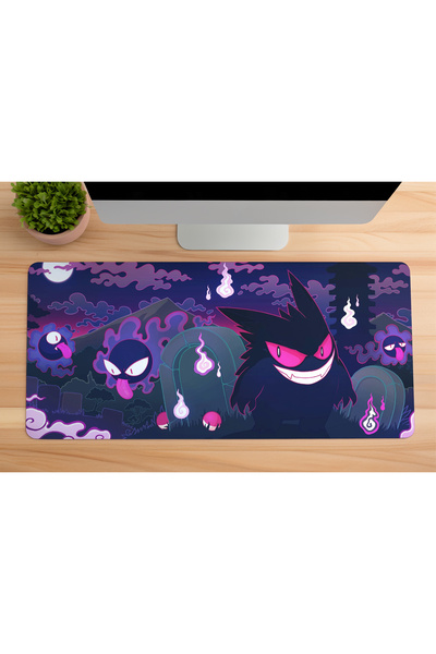 urzuva Gaming Oyuncu XL Mouse Pad Kaydırmaz Dikişli Mousepad 80x30 cm Gengar