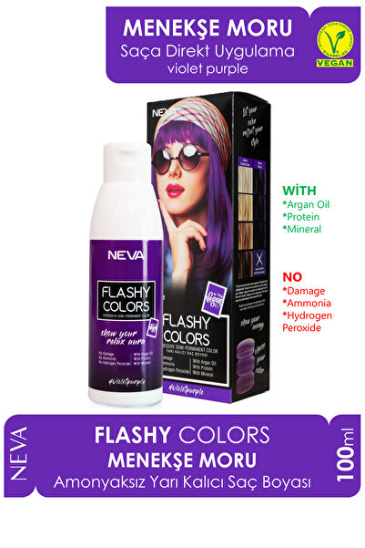 Neva Gösterişli Renkler Yarı kalıcı Saç Boyası Menekşe Moru-mor