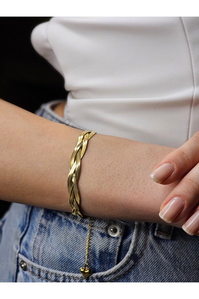 stainless steell İtalyan Örgü Zincir Bileklik 316L Çelik