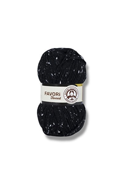 Ören Bayan Ören Favori Tweed Siyah El Örgü Ipi - 999d