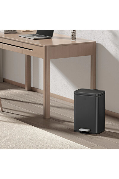 EKO MADISON PEDALLI PASLANMAZ KARE ÇÖP KOVASI - 20 LT - SİYAH