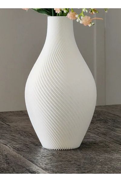 3D Brothers Modern Spiral Vase with Unique Artistic Appeal