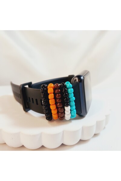 Crystal Atelier Turkuaz Renk Boncuk Watch Band Charm - Akıllı Saat Kordon Süs...