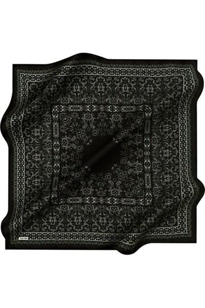 Aker Black Polyester Scarf - Hbcv 000065 Ylhi
