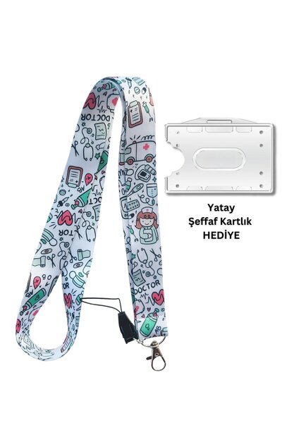 doktorbonem Doktor Hemşire Sağlıkçı Şırınga Kart Askısı Yaka Kartı Boyun Askı...