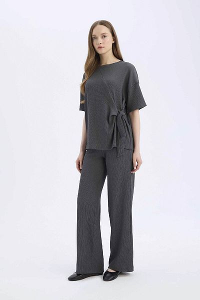 DeFacto Wickelhose, weites Bein, weites, weites Bein, flexible Taille, C0200AX25SP
