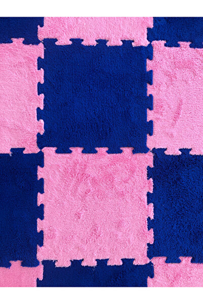 Saint Charmes Pembe Ve Mavi Renkli Oda Şekline Göre Ayarlanabilen Yapboz Halı