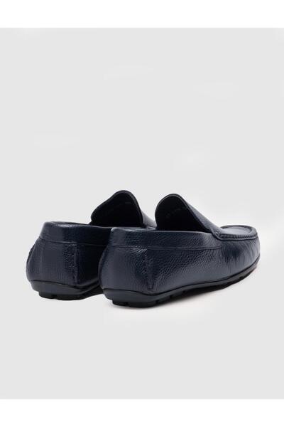 Cabani Genuine Leather Navy Blue Men's Loafer