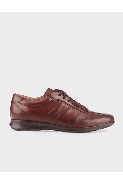 Cabani Non-Slip Sole Genuine Leather Brown Lace-Up Men's Casual Shoes