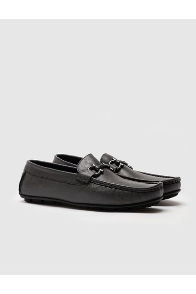 Cabani Genuine Leather Gray Men's Loafer