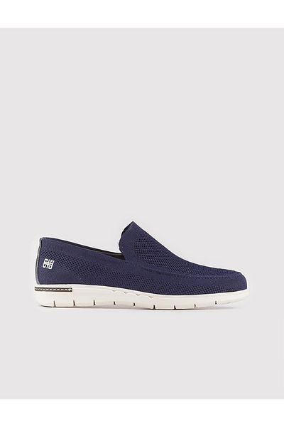 Cabani Knitwear Navy Blue Rubber Sole Casual Men's Shoes