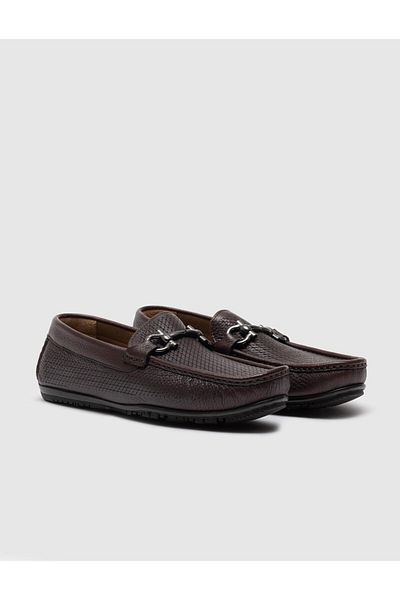 Cabani Genuine Leather Brown Men's Loafer