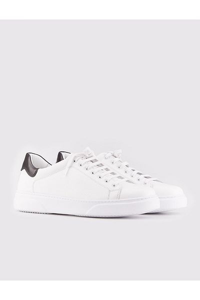 Cabani Men's Sneakers - Genuine Leather, White, Lace-up