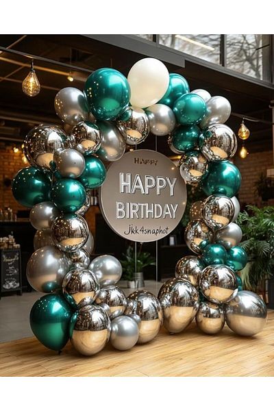 BALON DİYARI 100 Colorful Metallic Balloons - Premium Latex