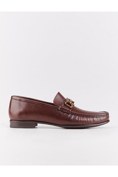 Cabani Genuine Leather Brown Buckle Detailed Men's Loafer Shoes