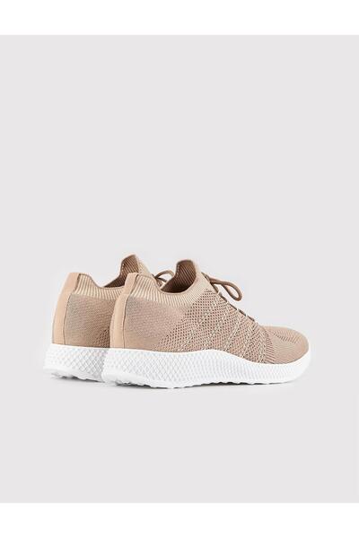 Cabani Μπεζ Ανδρικά Αθλητικά Παπούτσια - Πλεκτά Δερμάτινα, Lace-Up