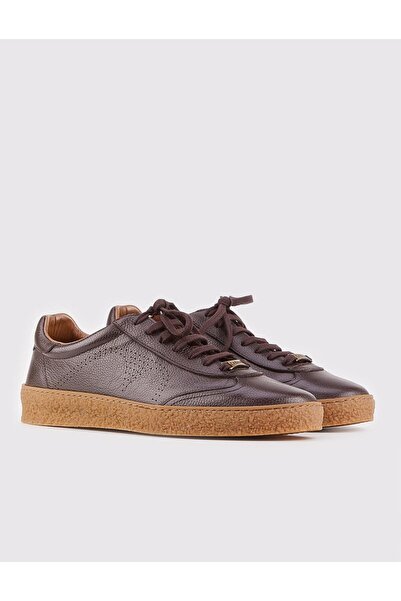 Cabani Ανδρικά αθλητικά αθλητικά αθλητικά παπούτσια από γνήσιο δέρμα καφέ