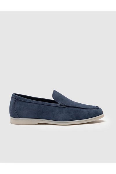 Cabani Pantofi casual pentru bărbați - piele naturală, piele de căprioară albastră