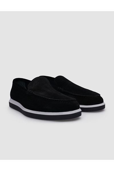 Cabani Black Suede Men's Casual Shoes - 100% Genuine Leather