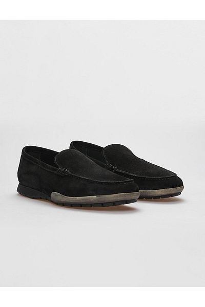 Cabani Genuine Leather Black Suede Men's Casual Shoes
