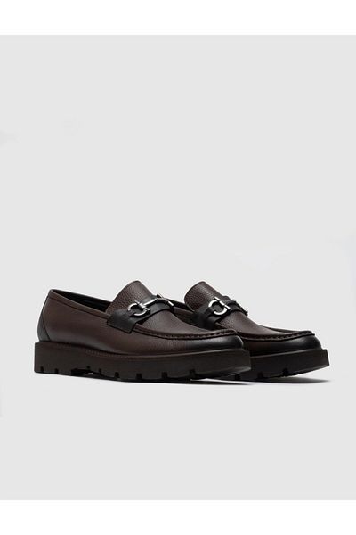Cabani Genuine Leather Brown Men's Casual Shoes