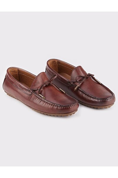 Cabani Hakiki Deri Fiyonklu Kahve Erkek Ayakkabı