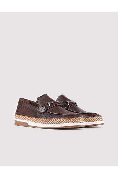 Cabani Genuine Leather Brown Men's Casual Shoes