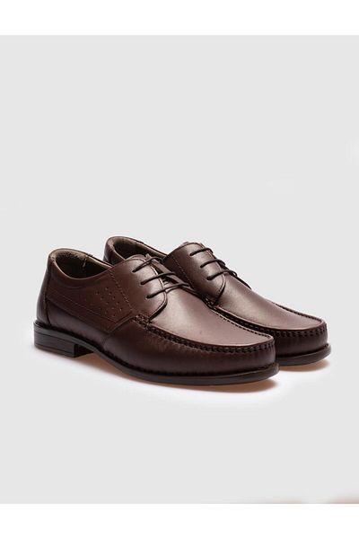 Cabani Ready-Sole Genuine Leather Brown Lace-Up Men's Casual Shoes