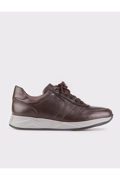 Cabani Specially Designed Genuine Leather Brown Lace-Up Men's Sports Shoes
