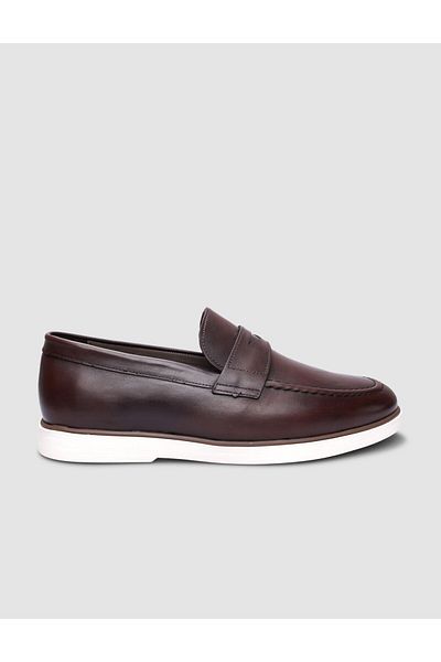 Cabani Men's Casual Shoes - 100% Genuine Leather, Brown