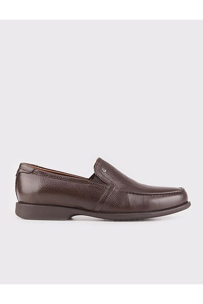 Cabani Genuine Leather Brown Non-Slip Men's Casual Shoes