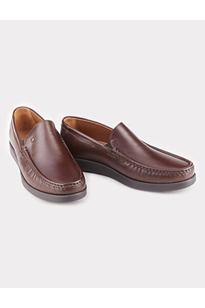 Cabani Παπούτσια Casual από γνήσιο δέρμα καφέ με λεπτομέρεια ραφής