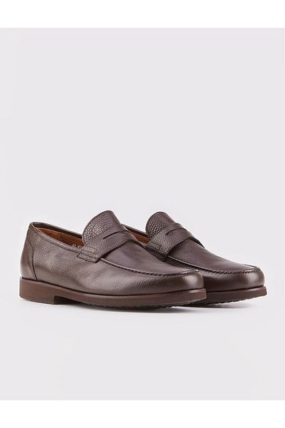 Cabani Genuine Leather Eva Sole Brown Men's Casual Shoes