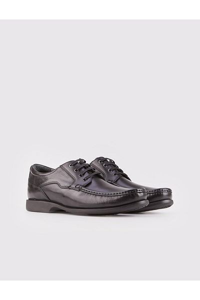 Cabani Men's Casual Shoes - Genuine Leather, Black, Lace-up