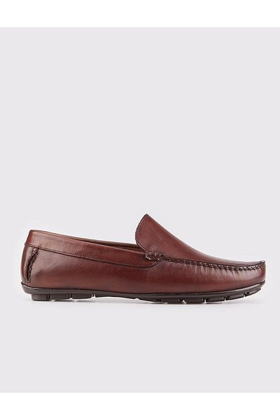 Cabani Genuine Leather Brown Men's Loafer Shoes