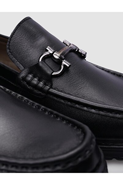 Cabani Μαύρα ανδρικά παπούτσια casual με πόρπη από γνήσιο δέρμα - 100%