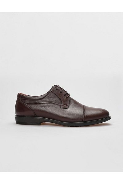 Cabani Genuine Leather Brown Lace-Up Men's Casual Shoes