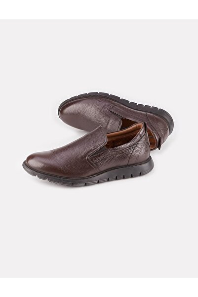 Cabani Hakiki Deri Kahverengi Erkek Günlük Ayakkabı