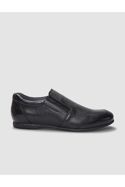 Cabani Black Genuine Leather Men's Casual Shoes