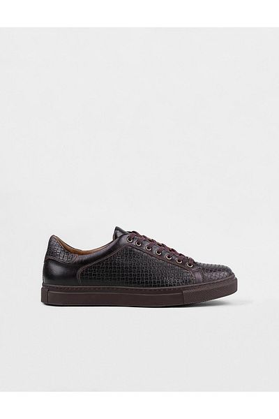 Cabani Genuine Leather Brown Men's Sports Shoes