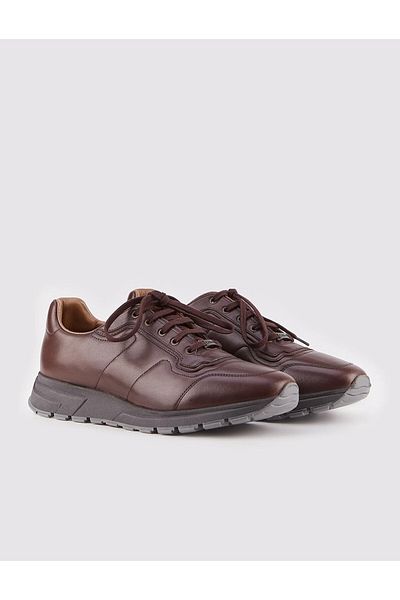 Cabani Genuine Leather Tan Lace-Up Men's Casual Shoes