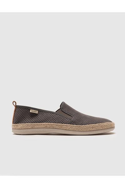 Cabani Gray Straw Detailed Men's Casual Shoes