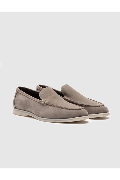 Cabani 100% Genuine Leather Beige Suede Men's Casual Shoes