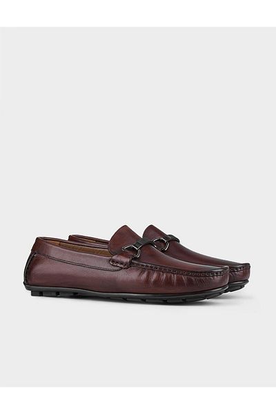 Cabani Genuine Leather Brown Specially Designed Men's Loafer Shoes